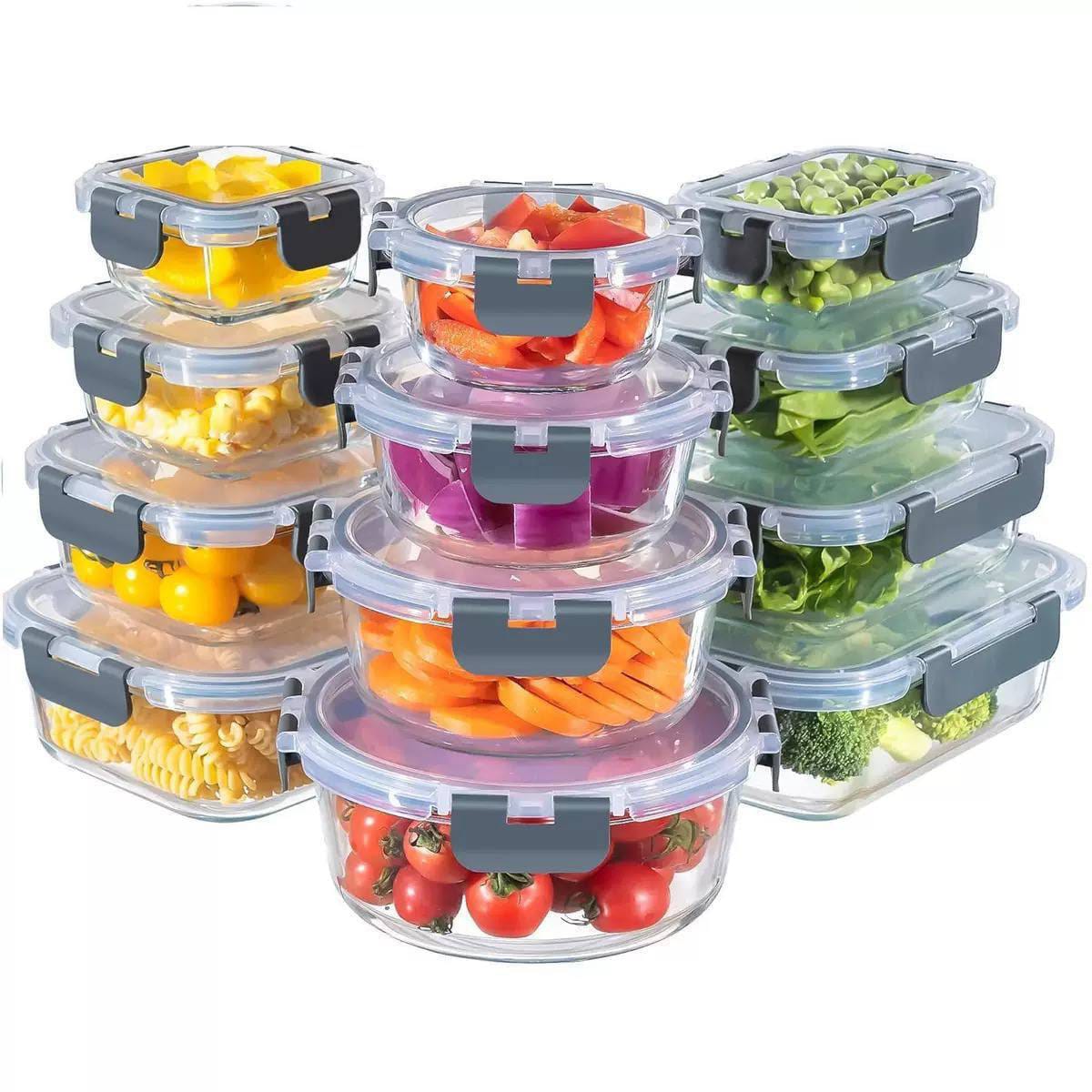 12pcs Glass Prep Meal Container